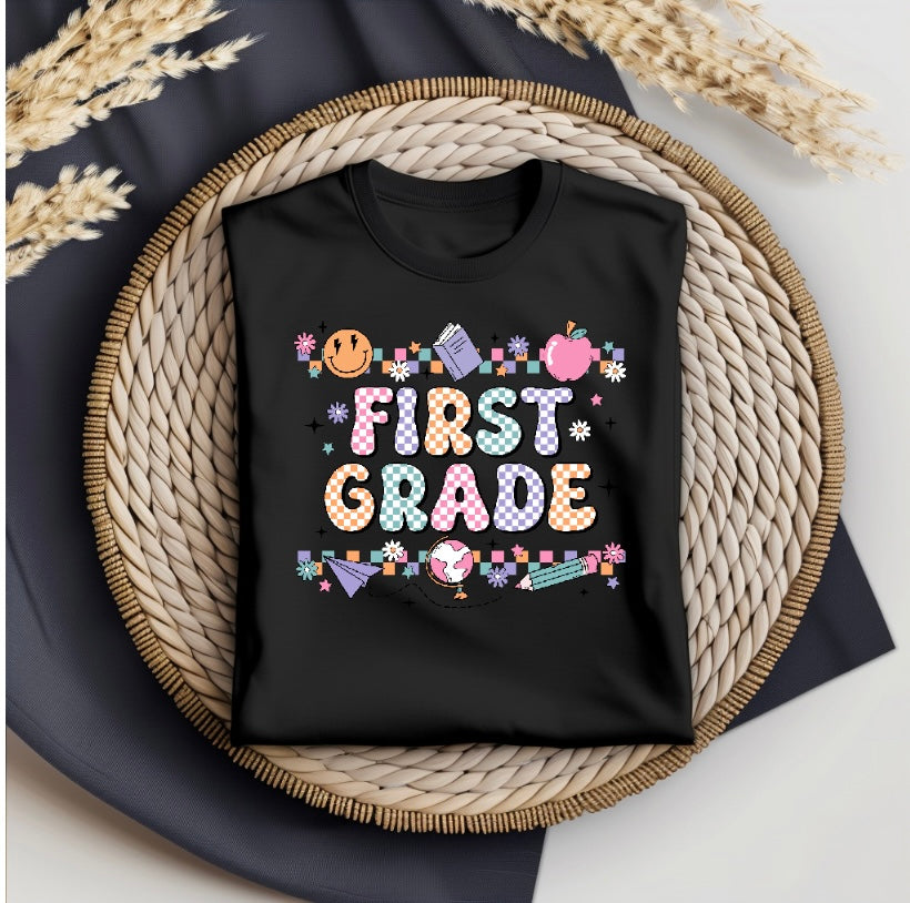 Retro Checkered Back to School
